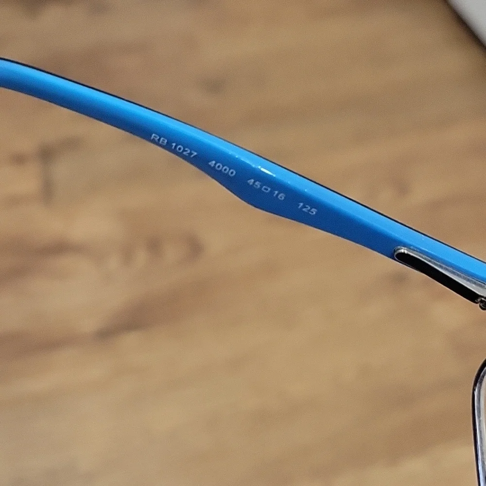Ray-Ban Kids' Eyeglasses RB 1027 4000 Blue Rectangular Frame 45 16 125